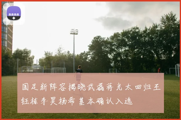 国足新阵容揭晓武磊蒋光太回归王钰栋李昊杨希基本确认入选